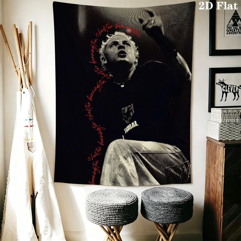 Linkin Park Wall Tapestry Aesthetic Wall Hanging Printed Fabric Blanket Decorative Tapestries for Bedroom Living Room Home Decor