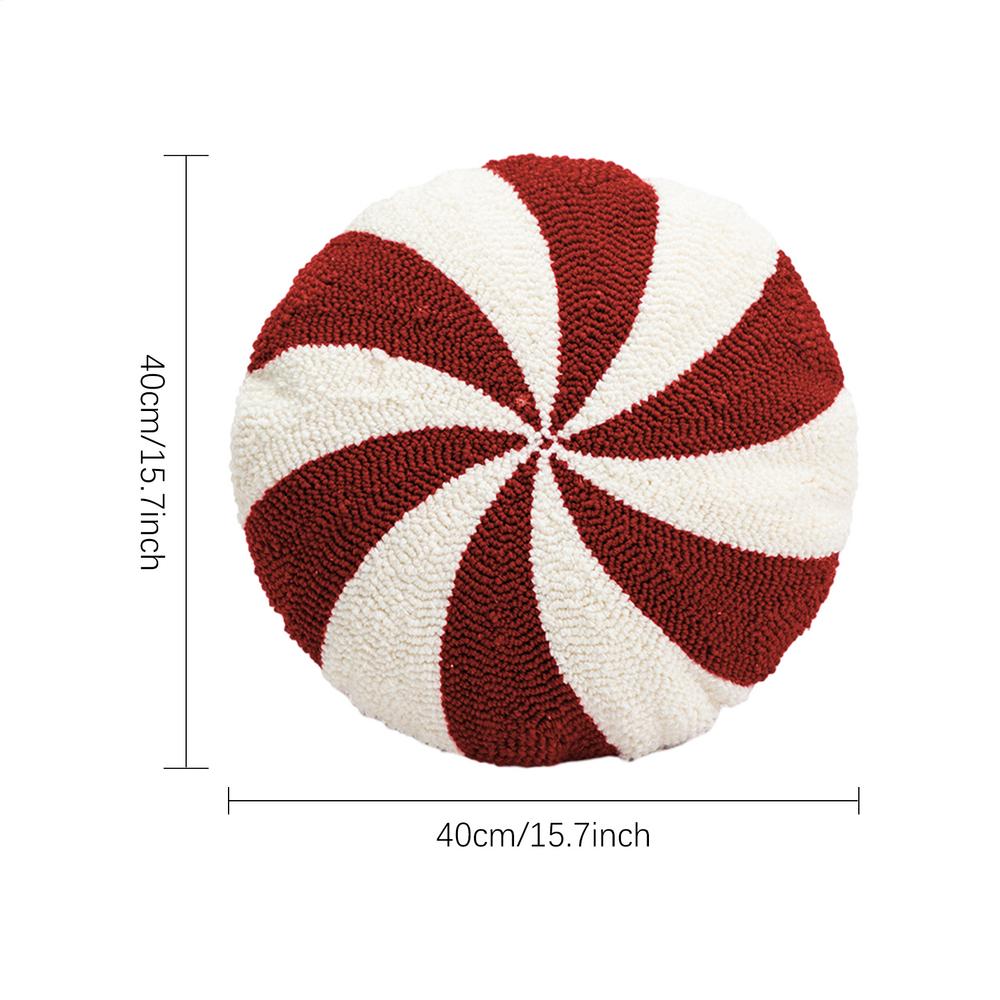 Christmas Candy Cane Throw Pillow Soft Sofa Cushion Festival Heteromorphic Decorative Pillow Doll For Christmas Decoration