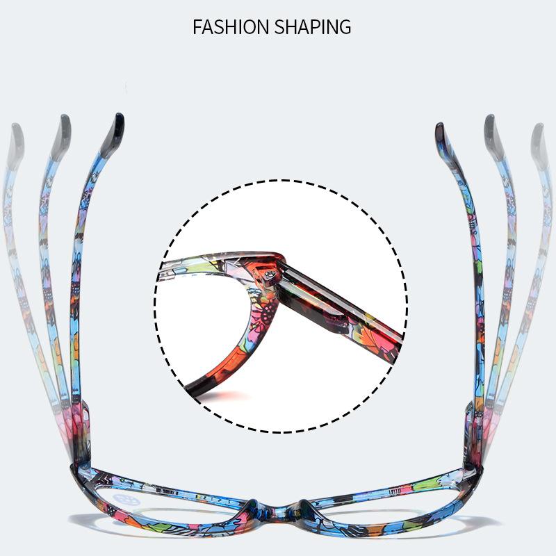 Printed  Fashion Woman Floral Frame Reading Glasses