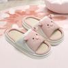 Fashion Spring Lovely Pig Home Slippers Women Open Toe Soft Sole Indoor Slides Woman Thick Bottom Non-Slip Platform Flip Flops Female