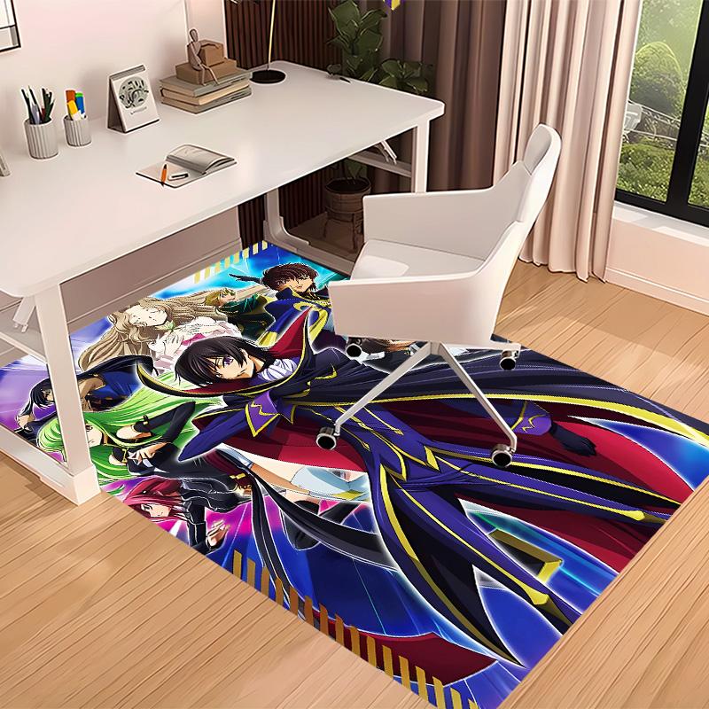 Anime Code Geass Printed Absorbent Washable Carpet,Non-Slip Bathroom Mats,Kitchen Rugs,Living Room Entrance,Camping Picnic Rugs