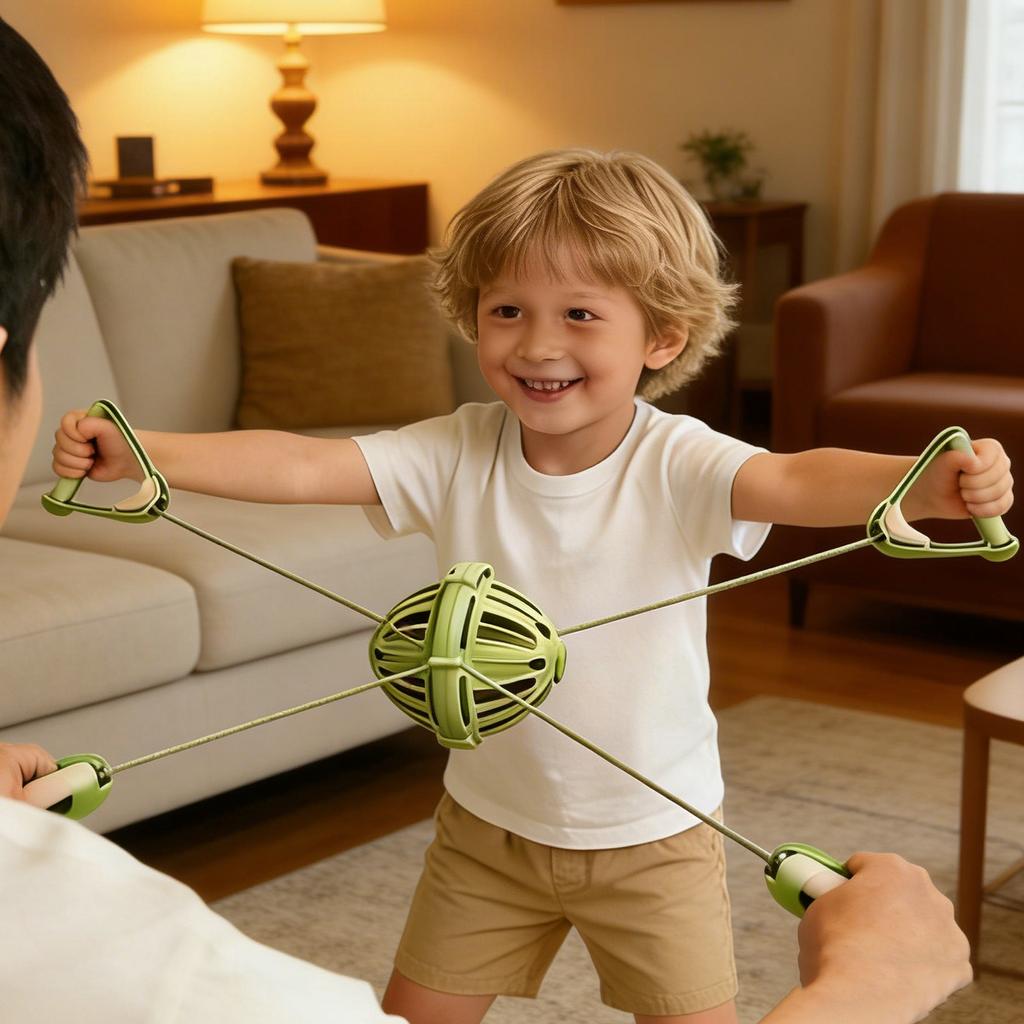 Shuttle Ball Toy Double-Person Creative Tug-Of-War Ball Concentration Ability Training Game for Adults & Kids Entertainment