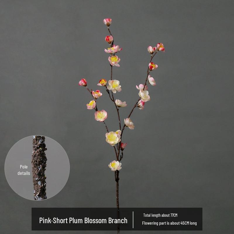Artificial Plum & Peach Blossom Bonsai: Winter Sweet Flower Decor for Living Room or Study