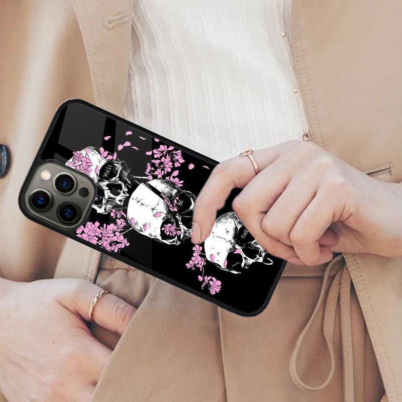 Gothic Fashion Skull Magnetic Phone Case For APPLE iPhone 17 Air 16 14 13 12 Pro Max 15 Plus Wireless Charge With MagSafe Cover