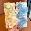 Kids' High-Elastic Flower Hair Ties - Cute, Hair-Friendly Terry Cloth Scrunchies for Girls and Babies