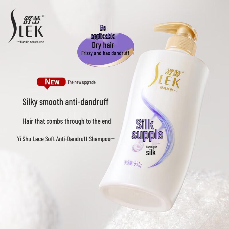 SLEK Silky Smooth Dandruff Control Shampoo & Cherry Blossom Shower Gel Set