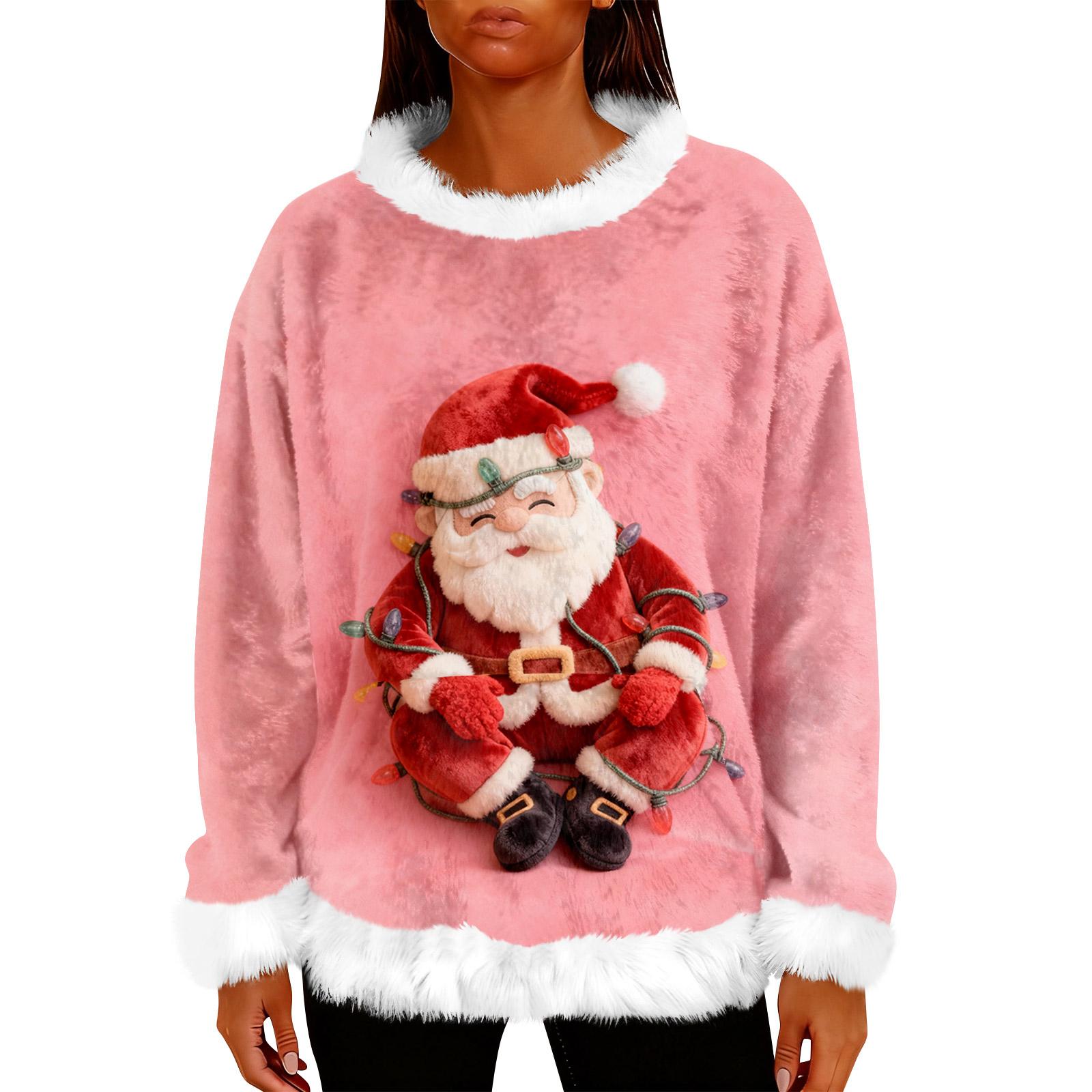 

Женский повседневный флисовый свитшот с длинными рукавами и круглым вырезом, удобный, свободного кроя, легкий, фланелевый свитшот для женщин XL винный