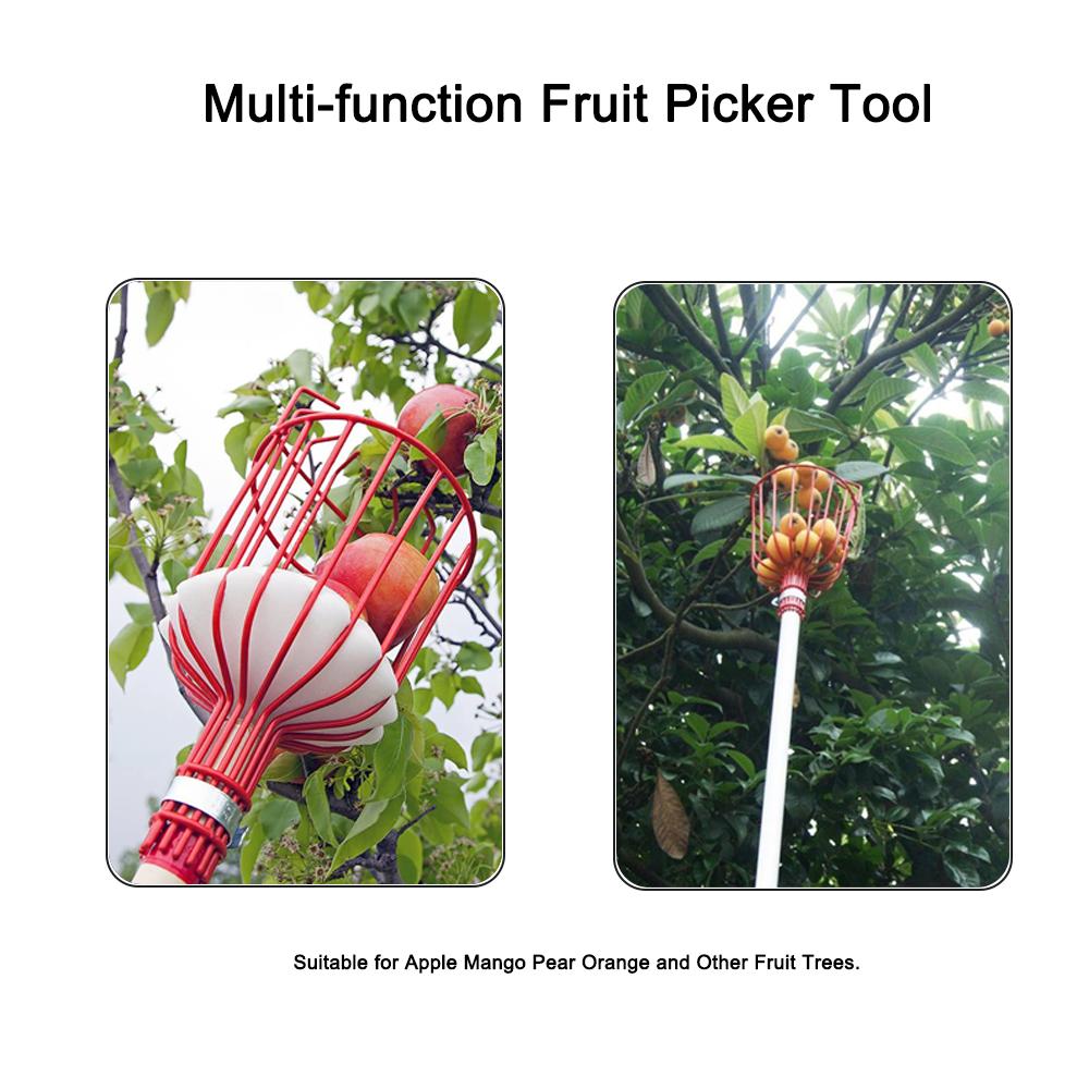 For Picking Apple Peach Citrus Pear Deep Basket Portable Fruits Catcher Fruit Picker Head Garden Tool