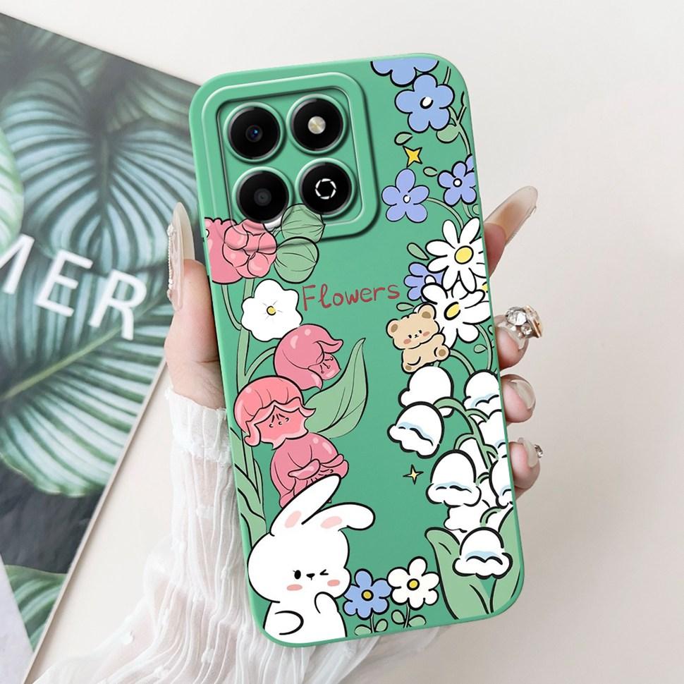 Colorful Flower Case For Honor X6b Coque Silicone Soft Cover For Huawei Honor X 6b 6a X6A Phone Cases Covers Bumper