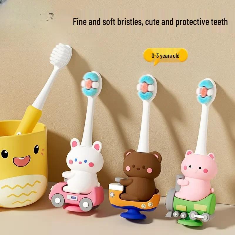 

Эксклюзив для новичков: Мягкая детская зубная щетка для прорезывания зубов и ухода за деснами - Милый мультяшный дизайн