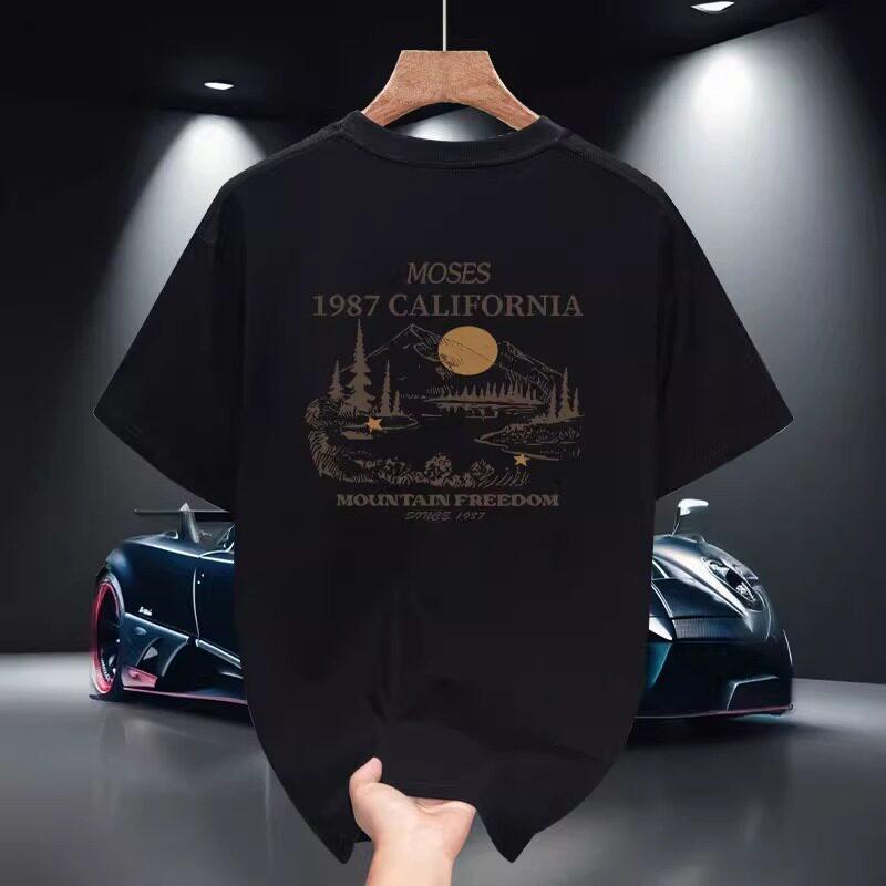 Men s Summer Breathable Loose Half Sleeve T-shirt