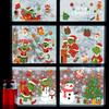 Snowman Static Cling Stickers - Reusable Christmas Window Decals For Holiday Home Decor