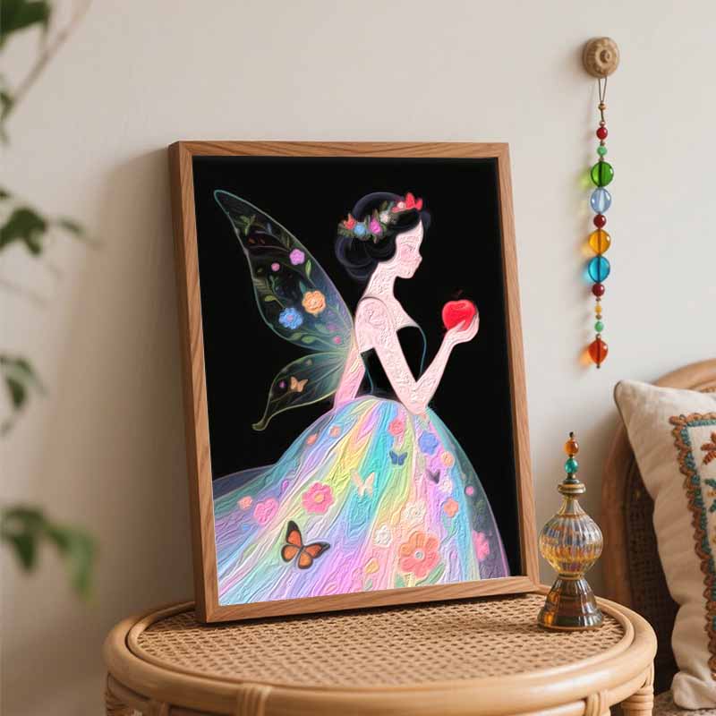 Disney Fairy Princess Oil Painting Hand Painting Coloring Painting Handmade Diy Home Decoration Gift