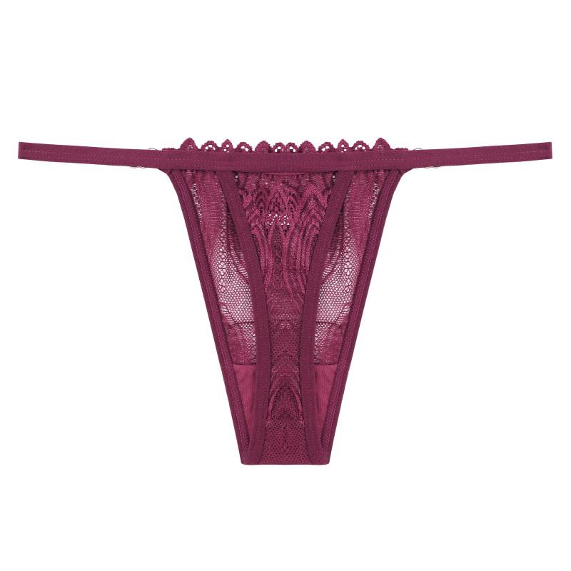 

Жіночий стрінги сексуальний бавовняний стрінги з низькою талією, стрінги, стрінги, бавовна, мода, металеве кільце, т-назад, нижня білизна M вина червоного кольору
