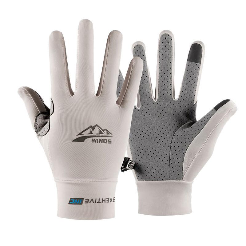 Gants de cyclisme pour hommes femmes avec écran tactile respirants en soie glacée ultra fins protection UV pour sports de plein air