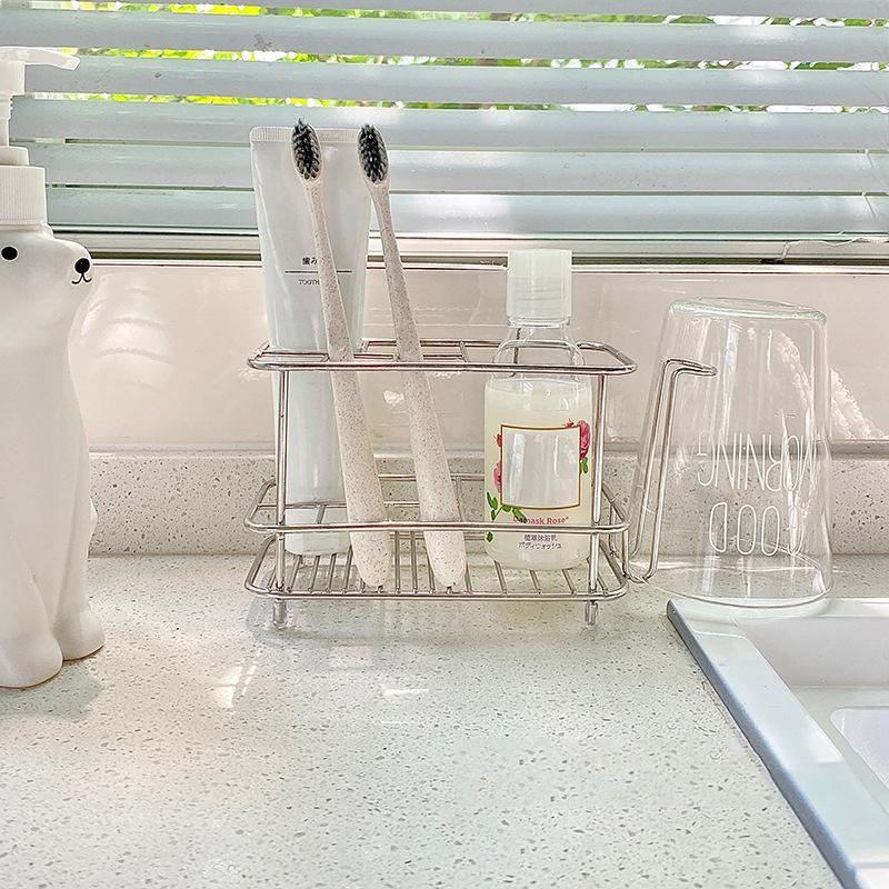 Toothbrush Holder For Bathroom - Stainless Steel Toothpaste Holder Stand, For Electric Toothbrush Stand Organizer Accessories