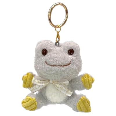 Pickles the Frog Smile Hop Carabiner Mascot Gray 202888-24 H9 X W9.5 X D5.5cm