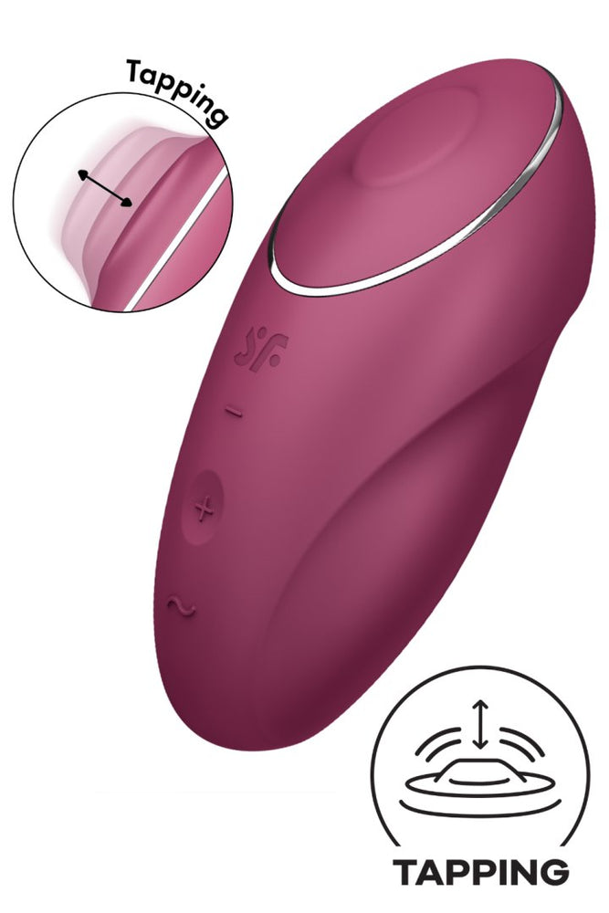 Vibromasseur à Poser, Stimulateur Clitoridien Rouge Tap &Amp; Climax 1 Satisfyer Cc597858