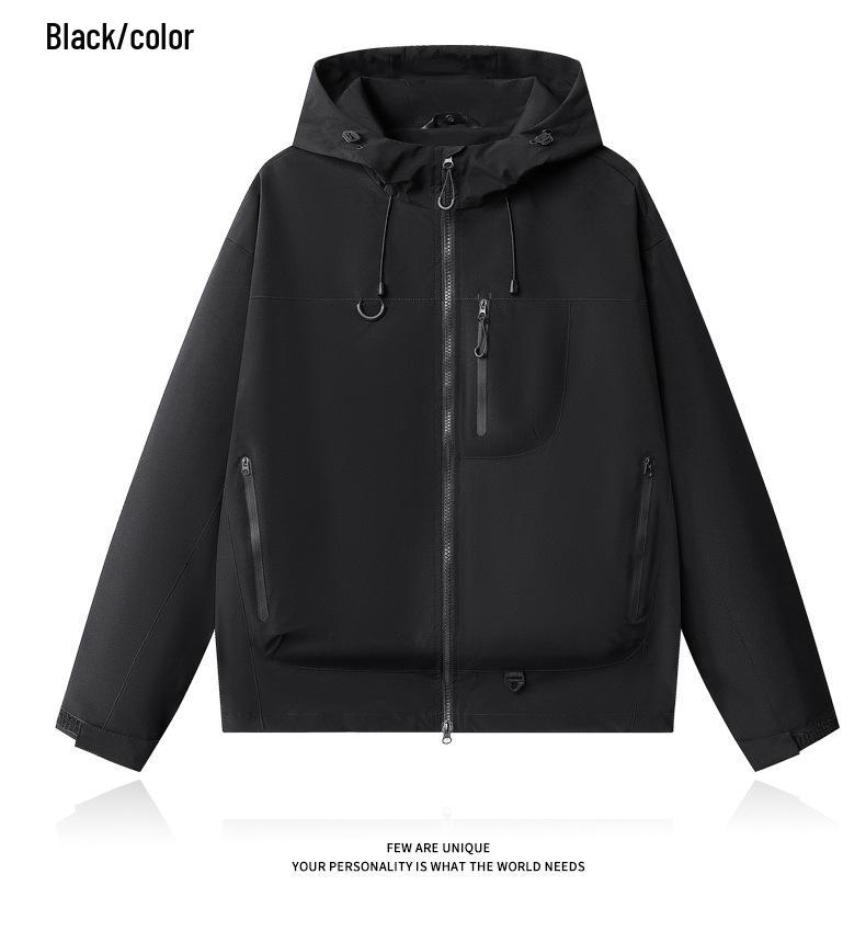 Unisex 7870 Outdoor-Jacke: Winddichter, wasserdichter Kapuzenmantel für Teenager, Männer und Frauen - Perfekt für Bergsteigen im Frühling und Herbst.