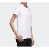 Adidas T Shirts Women's White Crew Neck Moderate Straight Fit GL5645