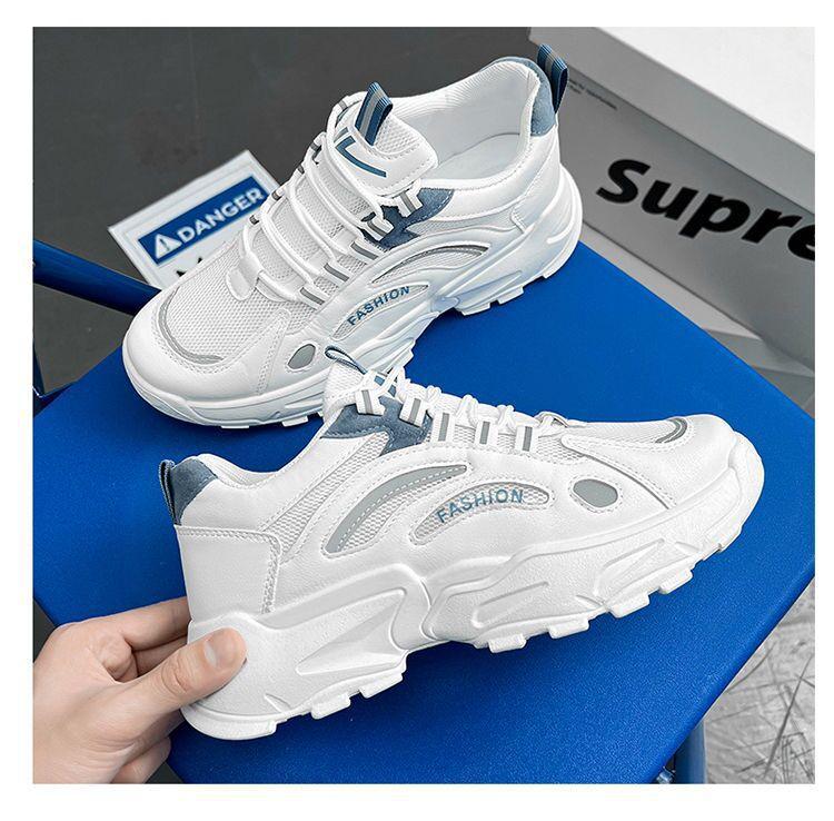 Men Safety Walking Shoes New 2024 Designer Thick Sole Mesh Breathable Casual Sneakers Tire Tank Shoes Zapatillas De Deporte