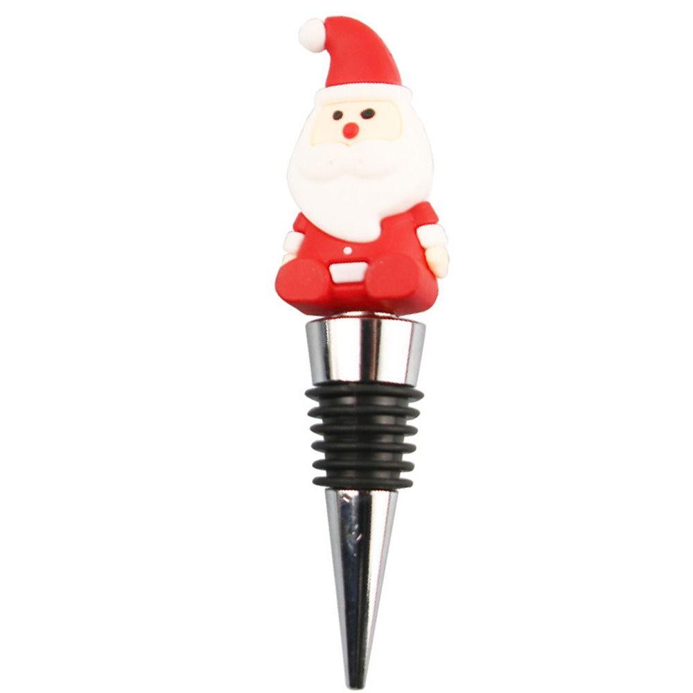 Reusable Christmas Wine Bottle Stopper Vacuum Sealed Christmas Bottle Sealing Plug Holiday Party