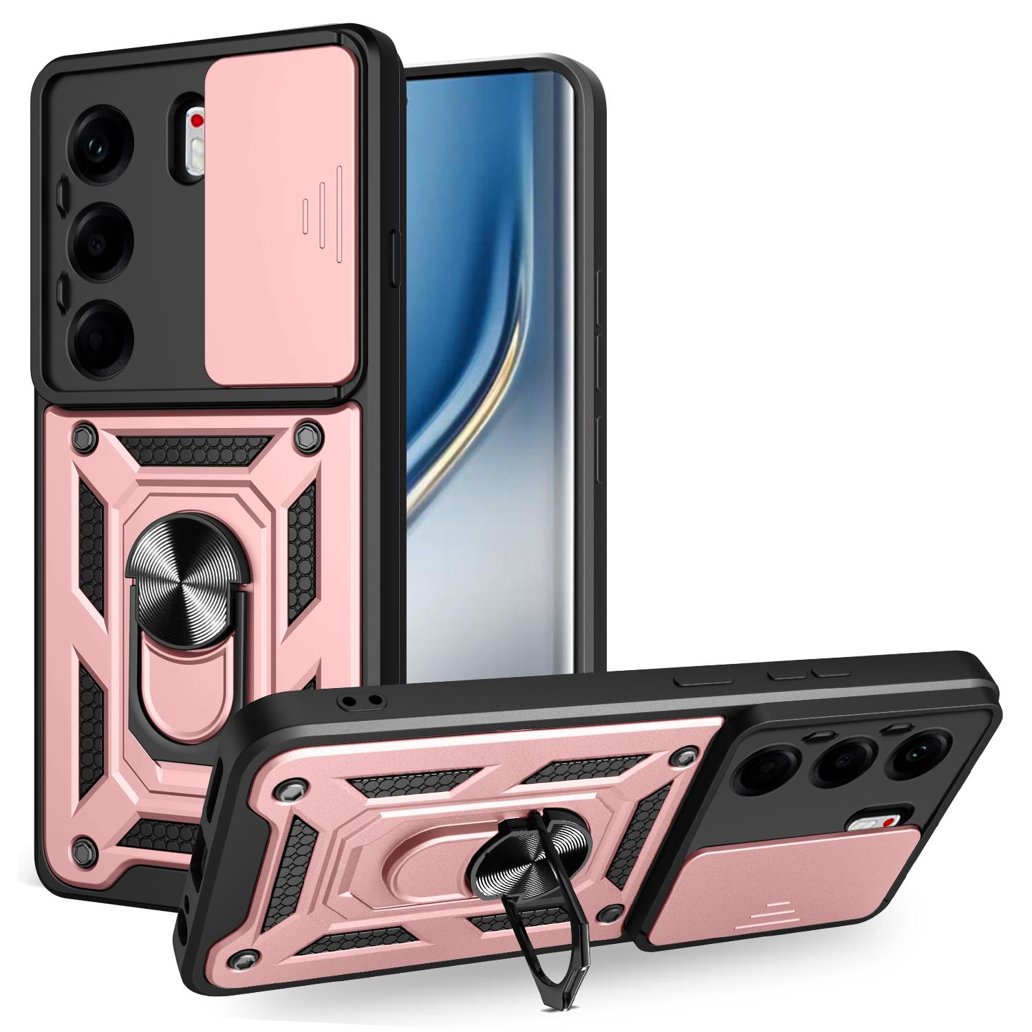 

Чехол для Tecno Camon 40 Pro 4G Чехол Слайд Защита камеры Кольцо-подставка Ударопрочная задняя крышка для Tecno Camon 40 4G Capa Tecno Camon 40Pro 4G розового золота