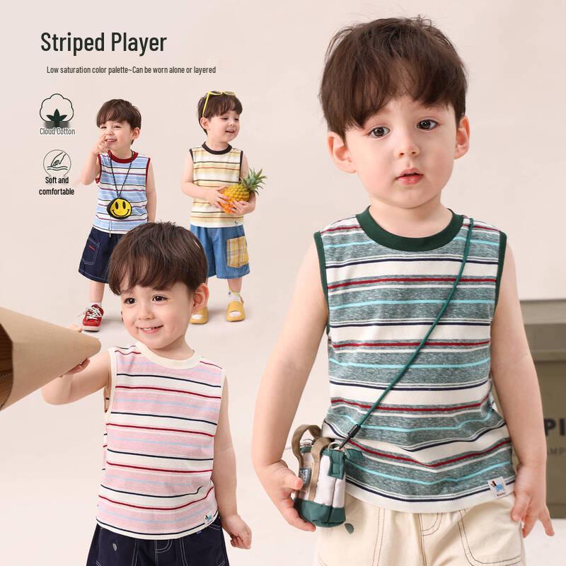 LUSON Boys  Vintage Striped Tank Top 90