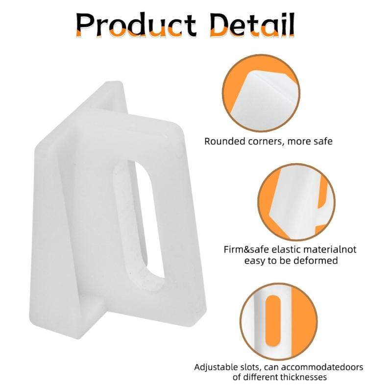Plastic Sliding Door Hardware Clips Heavy Load Support Smooth Operation Wear Resistant Easy Mounting Door Component