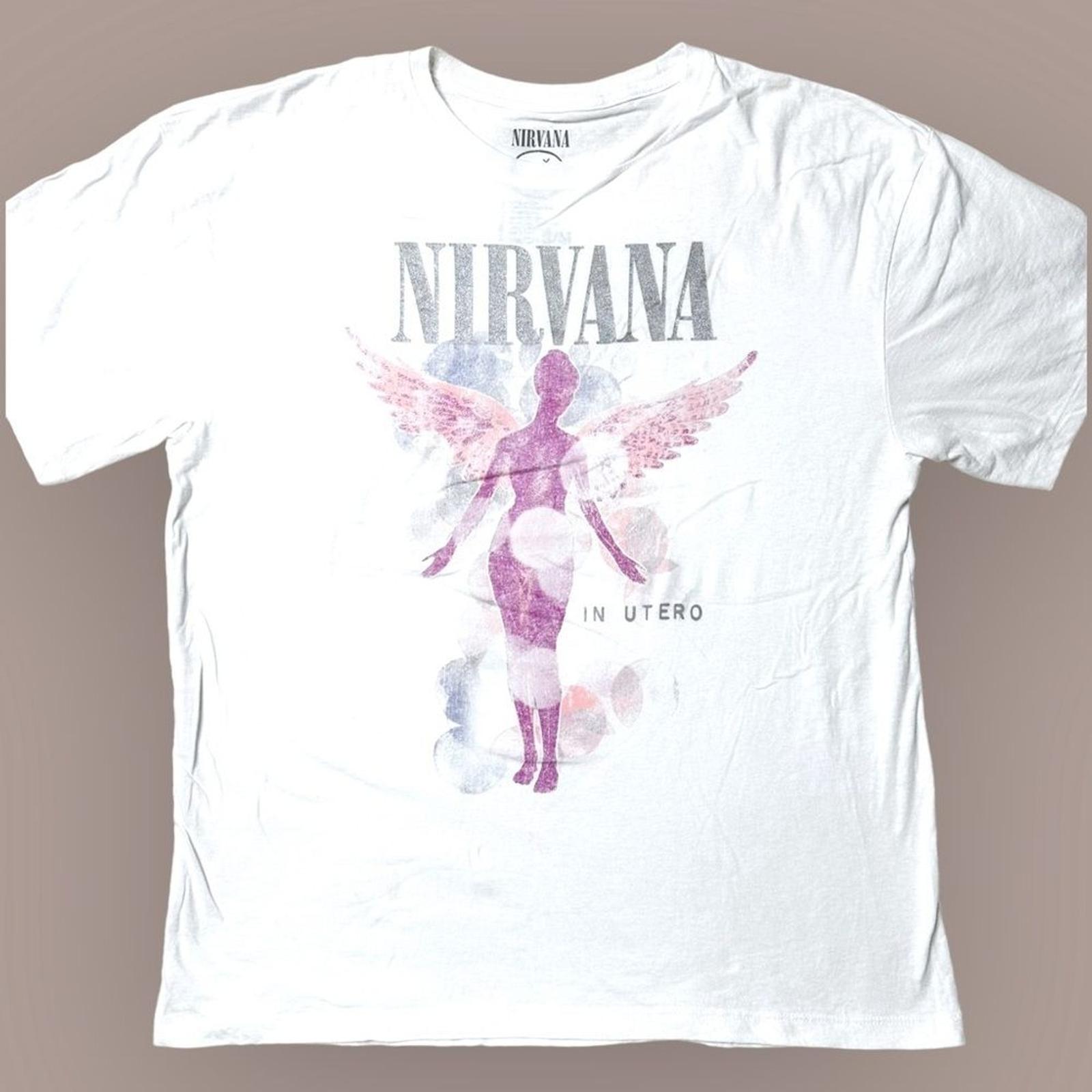 Nirvana In Utero Tour Oversized Graphic T-shirt White Unisex S M L