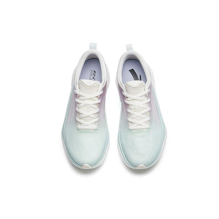 New ANTA Four Generations Of Hydrogen Running Running Shoes Women's Low Top Ice Pink Blue/Bright Purple/Ivory White 122225541-9