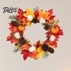 Waterproof Outdoor Glass Ornament Thanksgiving Autumn Wall Decal, Maple Leaf Pinecone Pumpkin Harvest Window Sticker, Clings Self-Adhesive Cling