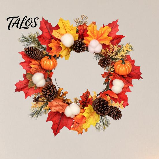 Waterproof Outdoor Glass Ornament Thanksgiving Autumn Wall Decal, Maple Leaf Pinecone Pumpkin Harvest Window Sticker, Clings Self-Adhesive Cling
