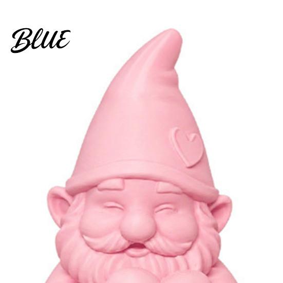 Dust Resistant Decoration 3D Printed Garden Gnome Statue Holding Heart, Cute Pink Figurine, Weather-Resistant Indoor Love Heart Ornament and Outdoor,