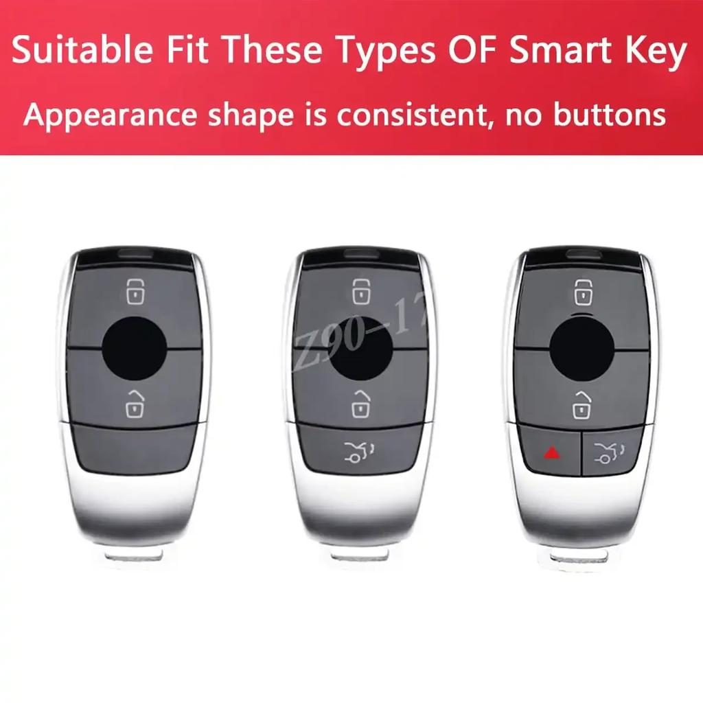 Carbon Fiber Car Key Fob Case Cover Keychain For Mercedes Benz Gla Glb Glc Gle Gls Cla Cls Eqa Eqb Eqc W177 W247 W205 W213 S213