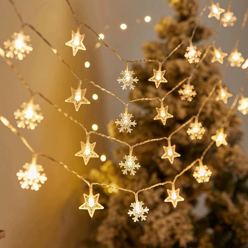 Solar LED String Lights: Outdoor Star Fairy Lights for Christmas, Holidays, Camping, Tents, and Decorative Awnings