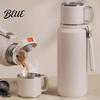 Large Capacity Thermal Flask 316 Stainless Steel Tea Tumbler with Infuser 3-in-1 Double Wall Vacuum Insulated Water Bottle Leakproof Travel