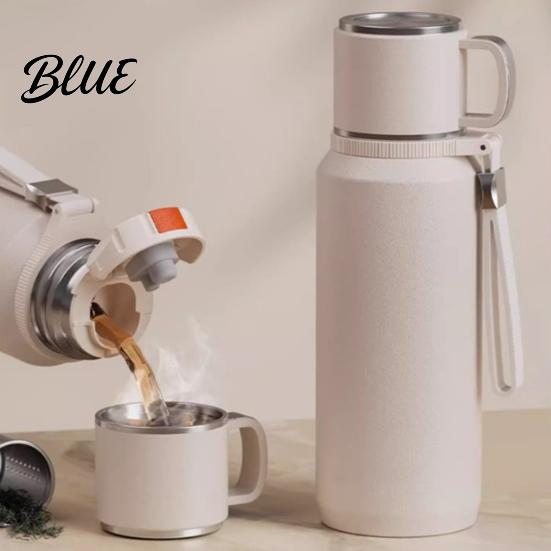 Large Capacity Thermal Flask 316 Stainless Steel Tea Tumbler with Infuser 3-in-1 Double Wall Vacuum Insulated Water Bottle Leakproof Travel