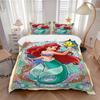 3pcs Princess Ariel Bedding Set - 1 Soft Quilt Cover + 2 Pillowcases, Machine Washable - Suitable for All Seasons, Perfect Gift for Family and Fr