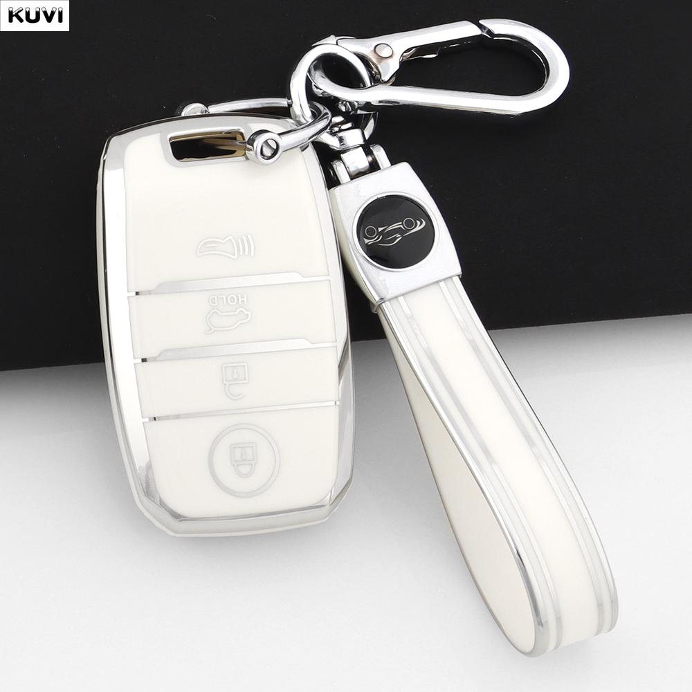 TPU Car Smart Key Case Cover Fob Keychain For 3 4 Buttons Kia Sportage Cerato Optima K2 K3 K4 K5 RIO Picanto Soul Sorento Sedona