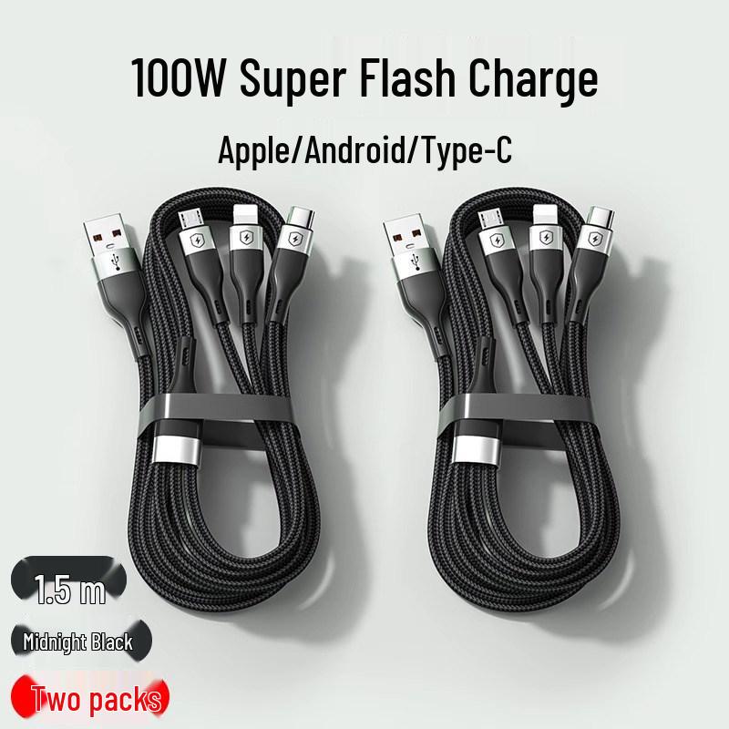 Fast Charging 3-in-1 Universal Multi-Head Phone Charger Cable