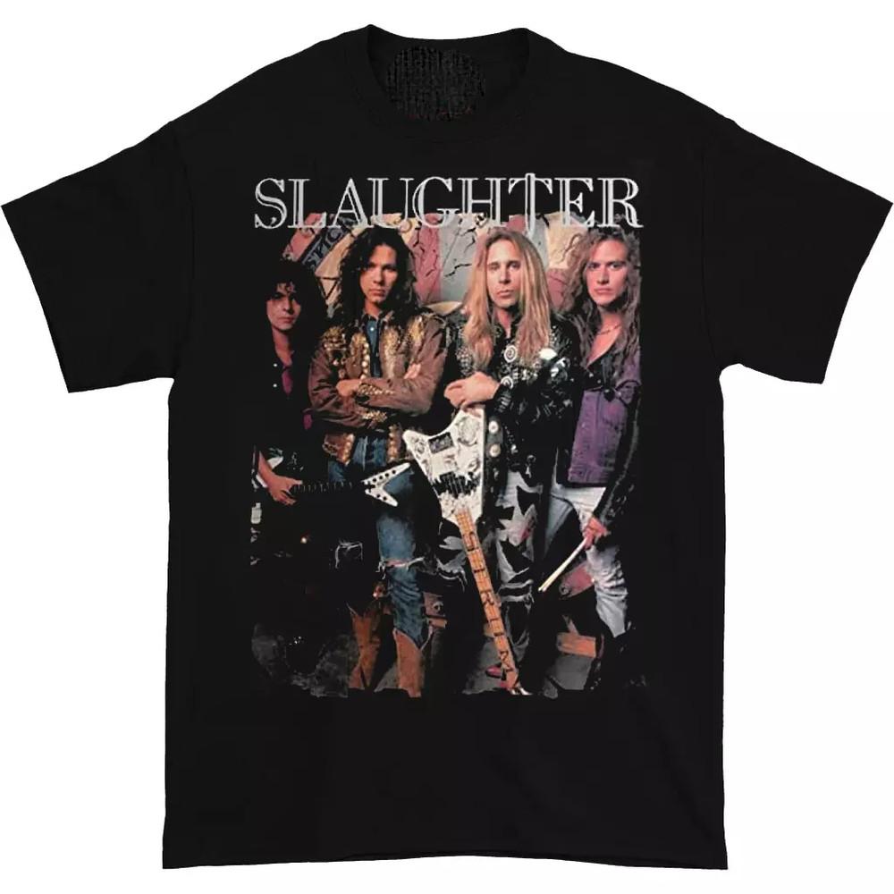 Подарок для фанатов группы Slaughter Music Черная футболка из плотного хлопка GC3093 Унисекс XL