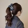 Plastic Women Vertical Clip Korean Style Ponytail Holder Fashion Bow Banana Clip  Daily