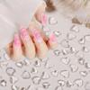 100Pcs/Bag Nail Accessories Flexible Fine Workmanship Resin 3D Heart Shape DIY Nail Art Charm for Home