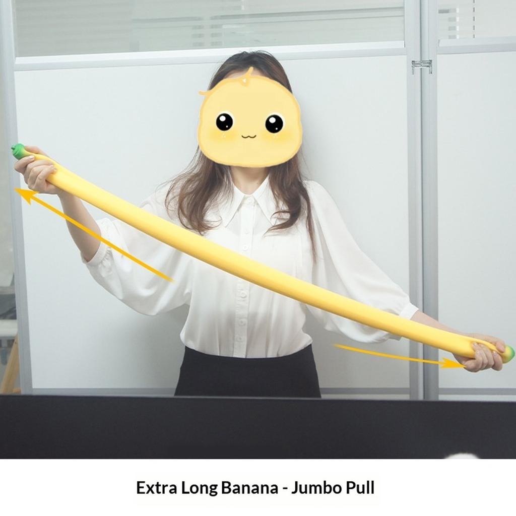 Stretchy Banana Fidget Toys Jumbo 17.72 Inch Stretchy Slow Rising Toy Lightweight Realistic for Students and Professionals