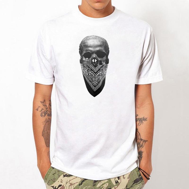 Men white top original gangsta t shirt 