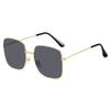 Large Frame Metal Square Sunglasses Korean Style Ocean Lens Shades  for Women & Men