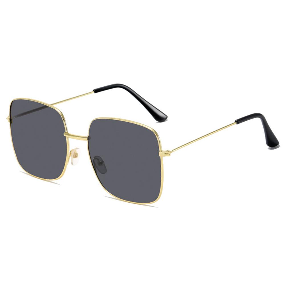 Large Frame Metal Square Sunglasses Korean Style Ocean Lens Shades  for Women & Men