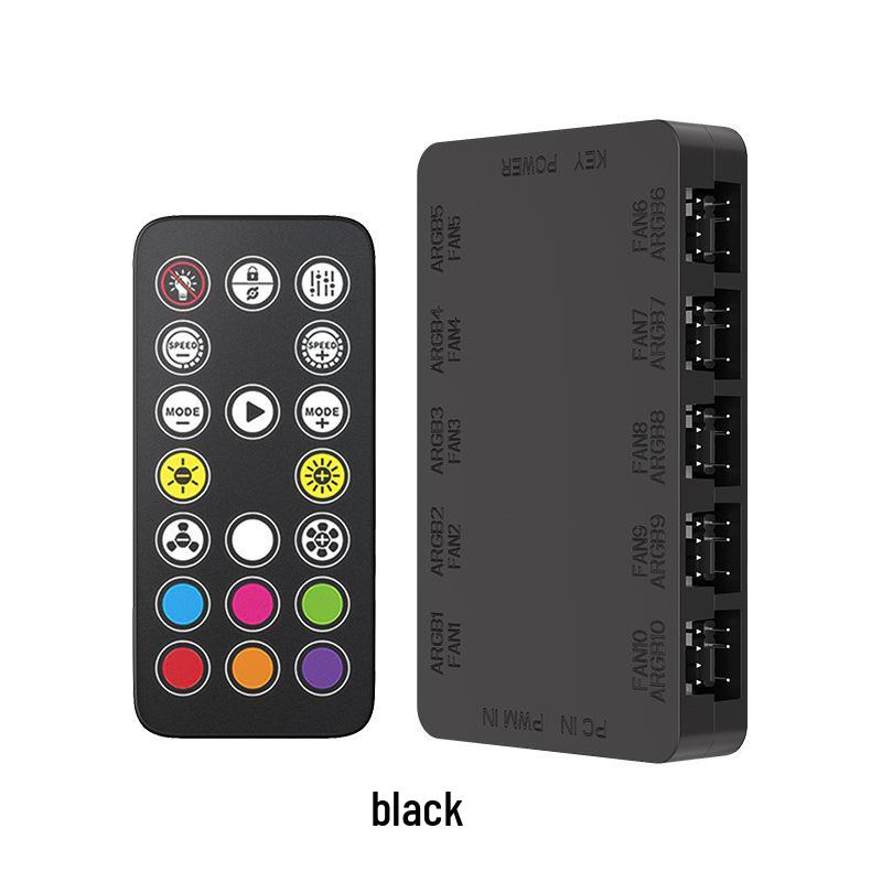 5v3 ARGB Fan Controller with Remote & Sync Hub for PC Cases