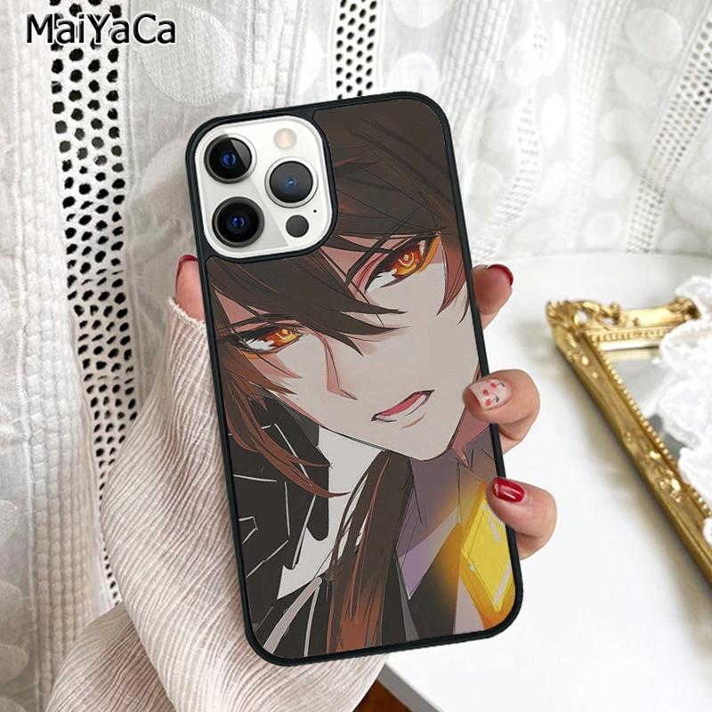 Zhongli Genshin Impact Coque de téléphone pour iPhone 17 Air 16 16e 15 plus 11 12 13 14 pro max coque